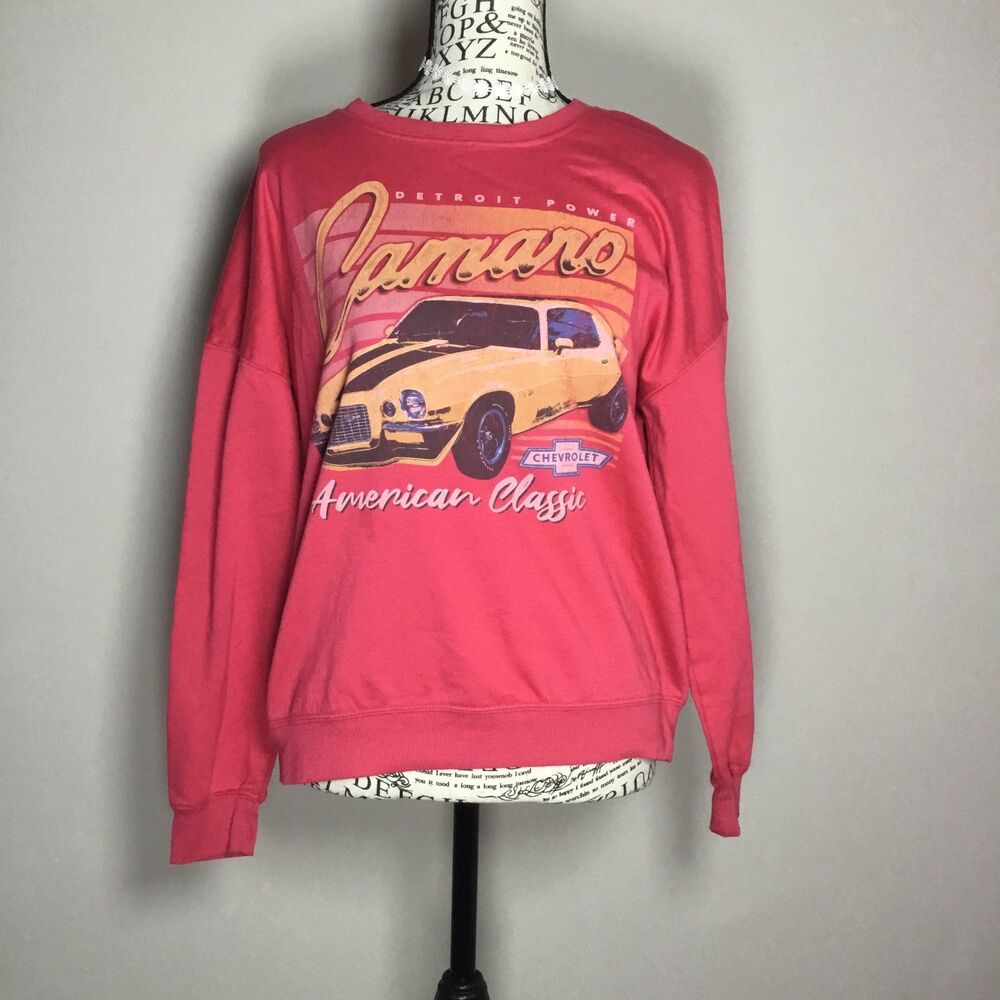 Red Chevy Camero American Classic sweater 70s muscle car Detroit Power S
